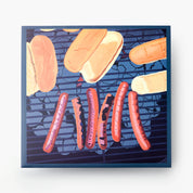 6 Hot Dogs on a Grill by Evan Sklar